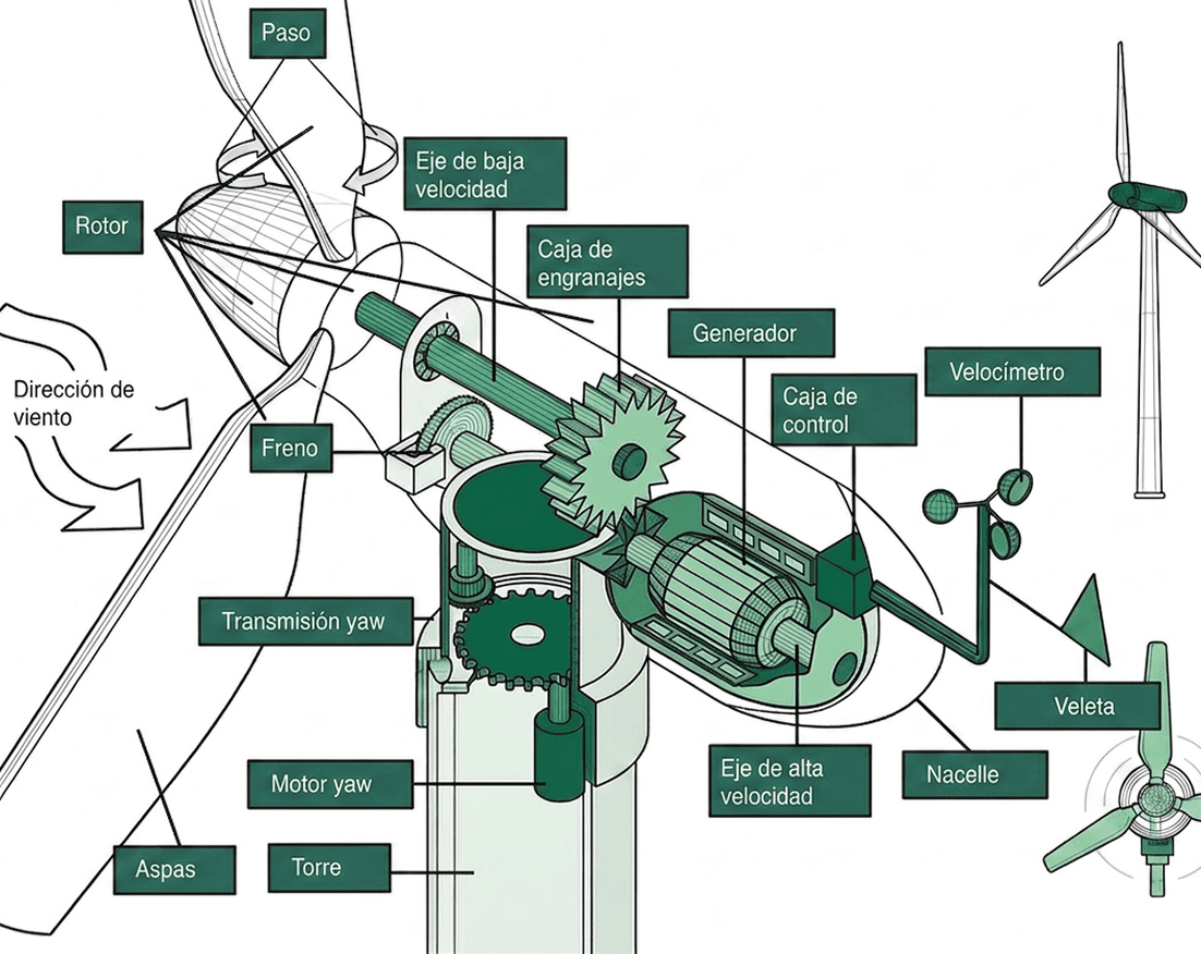 Esquema Técnico de Turbinas Eólicas EASA